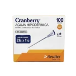 Aguja Hipodérmica Verde 21G x 1 1/2 Cranberry - CAJA X 100 Unidad - Imagen 2